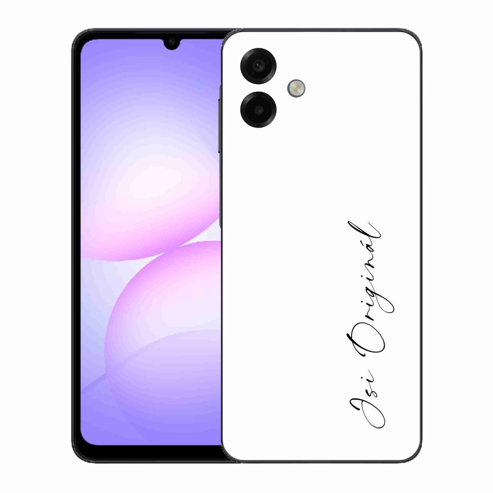 Gelový kryt mmCase na Samsung Galaxy A07 4G - jsi originál bílé pozadí