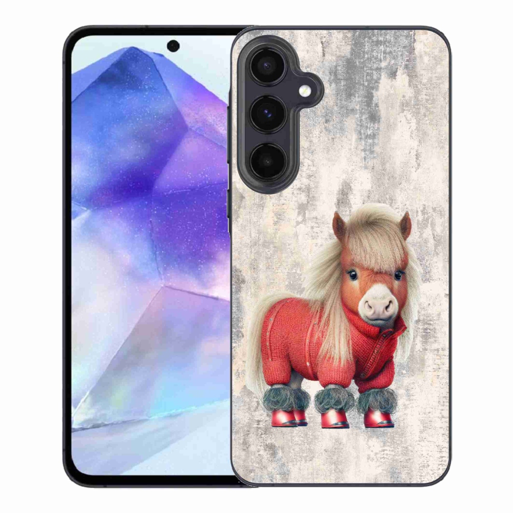 Gelový kryt mmCase na Samsung Galaxy A55 5G - poník ve svetru