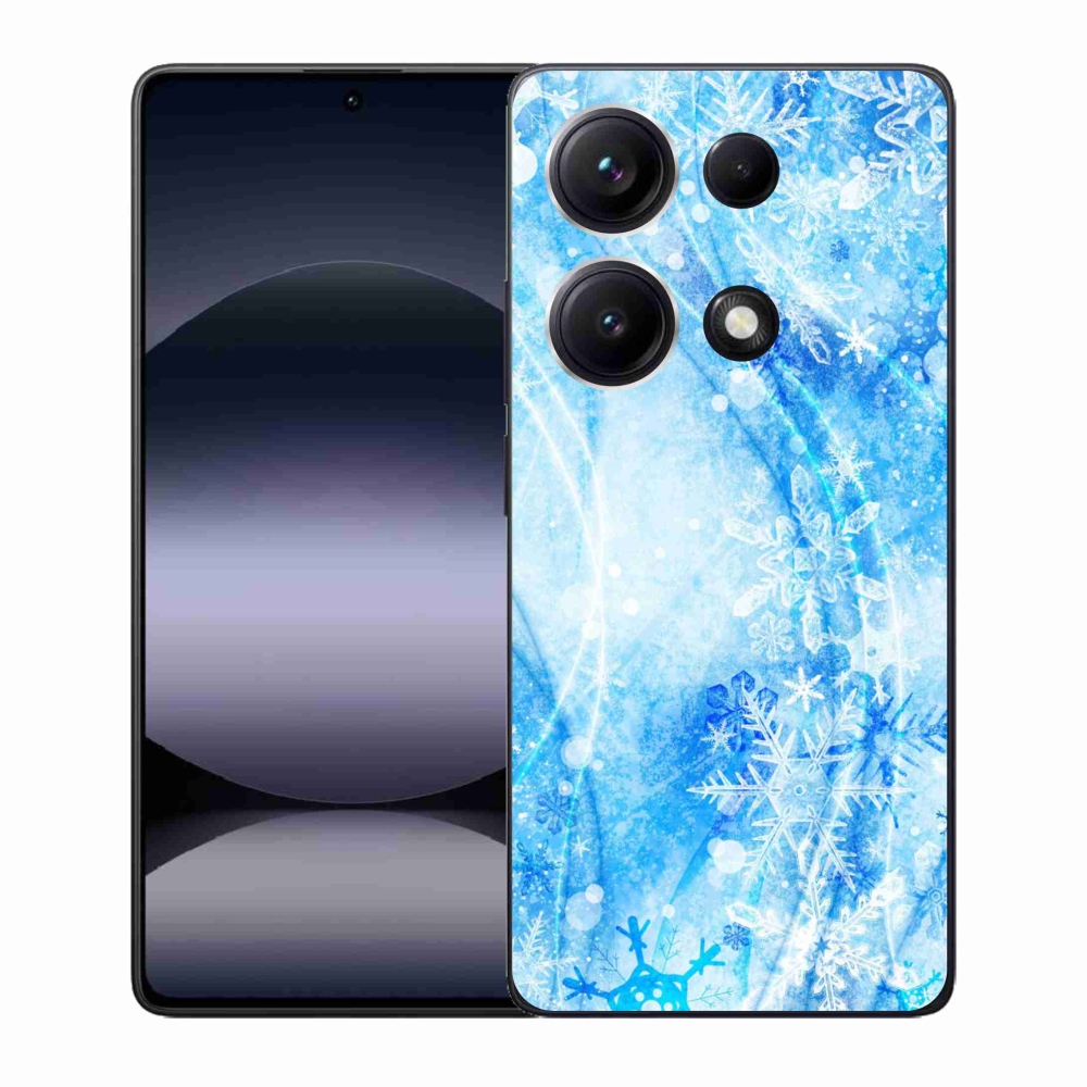 Gelový kryt mmCase na Xiaomi Redmi Note 14S - sněhové vločky