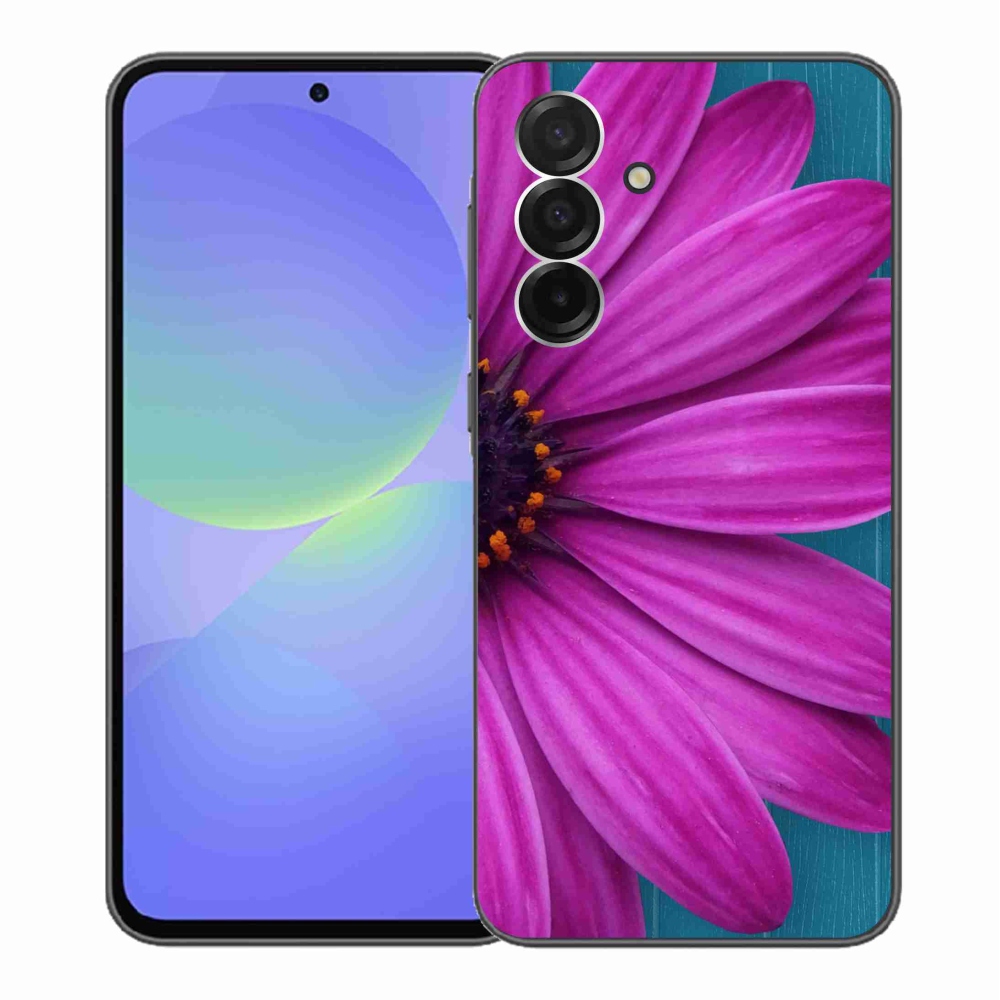 Gelový kryt mmCase na Samsung Galaxy A36 5G - fialová kopretina
