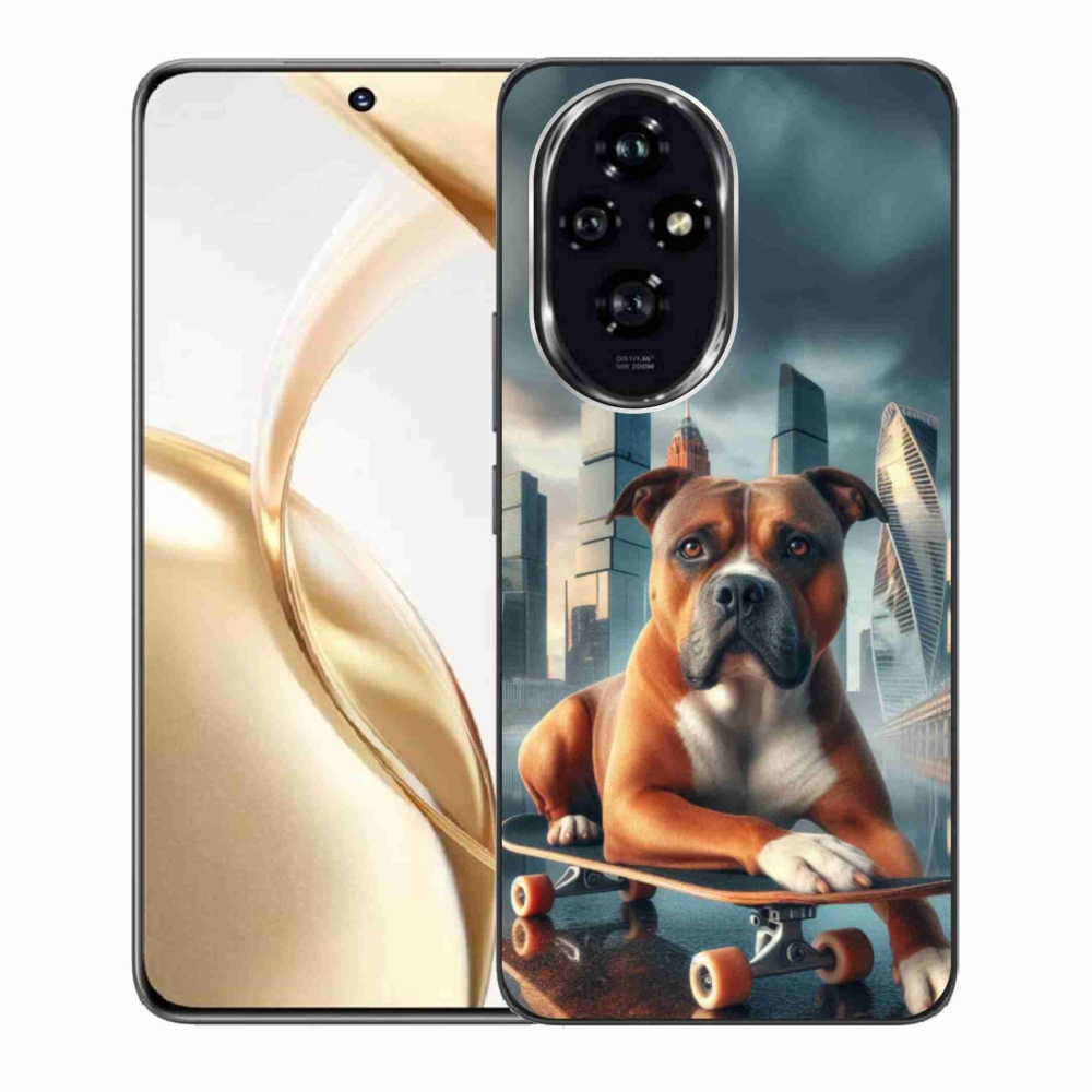 Gelový kryt mmCase na Honor 200 5G - pes na skateboardu