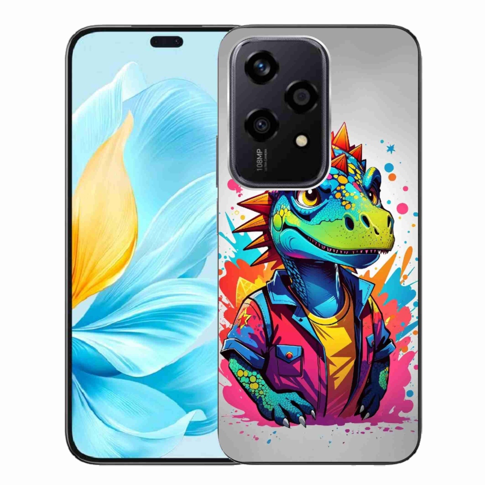 Gelový kryt mmCase na Honor 200 Lite 5G - barevný dinosaurus