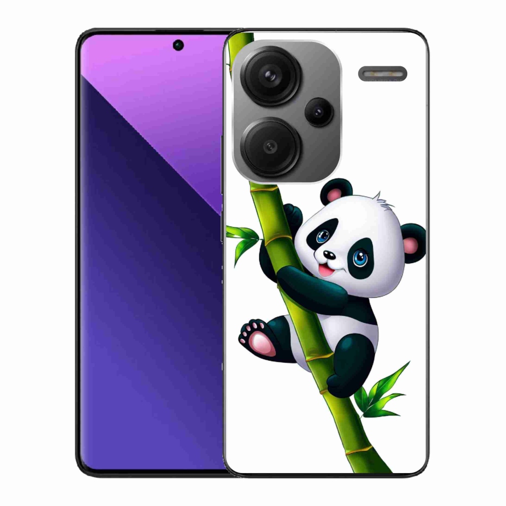 Gelový kryt mmCase na Xiaomi Redmi Note 13 Pro+ 5G - panda na bambusu