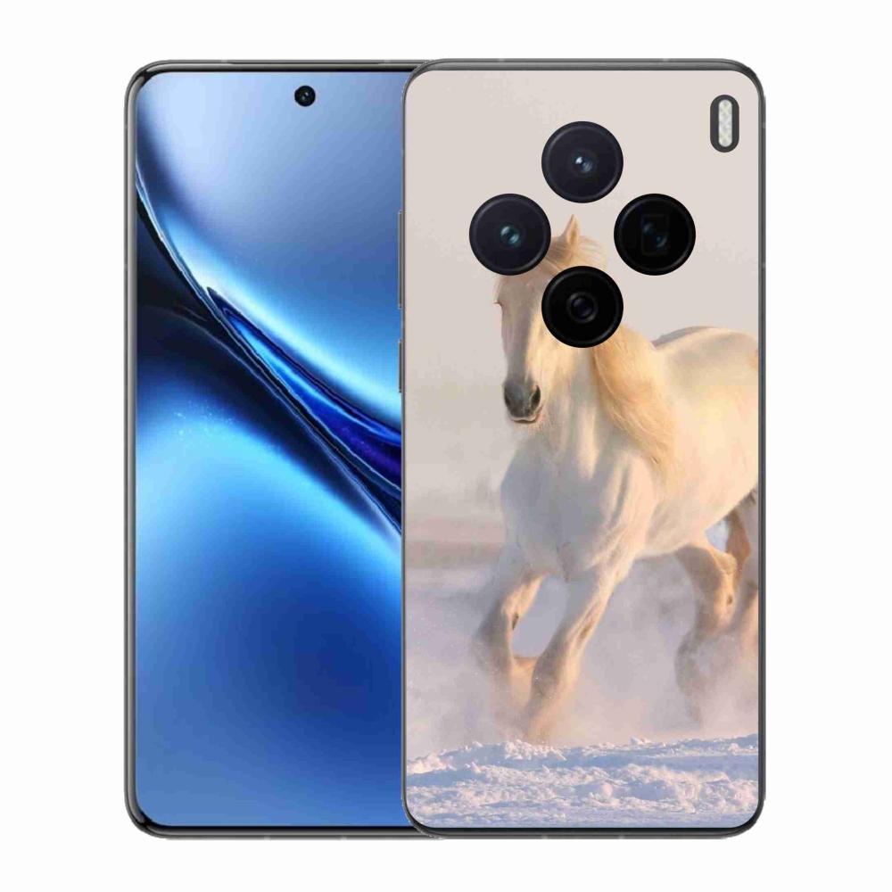 Gelový kryt mmCase na Vivo X200 5G - kůň ve sněhu