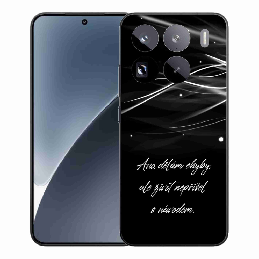 Gelový kryt mmCase na Xiaomi 15 Pro - citát černé pozadí