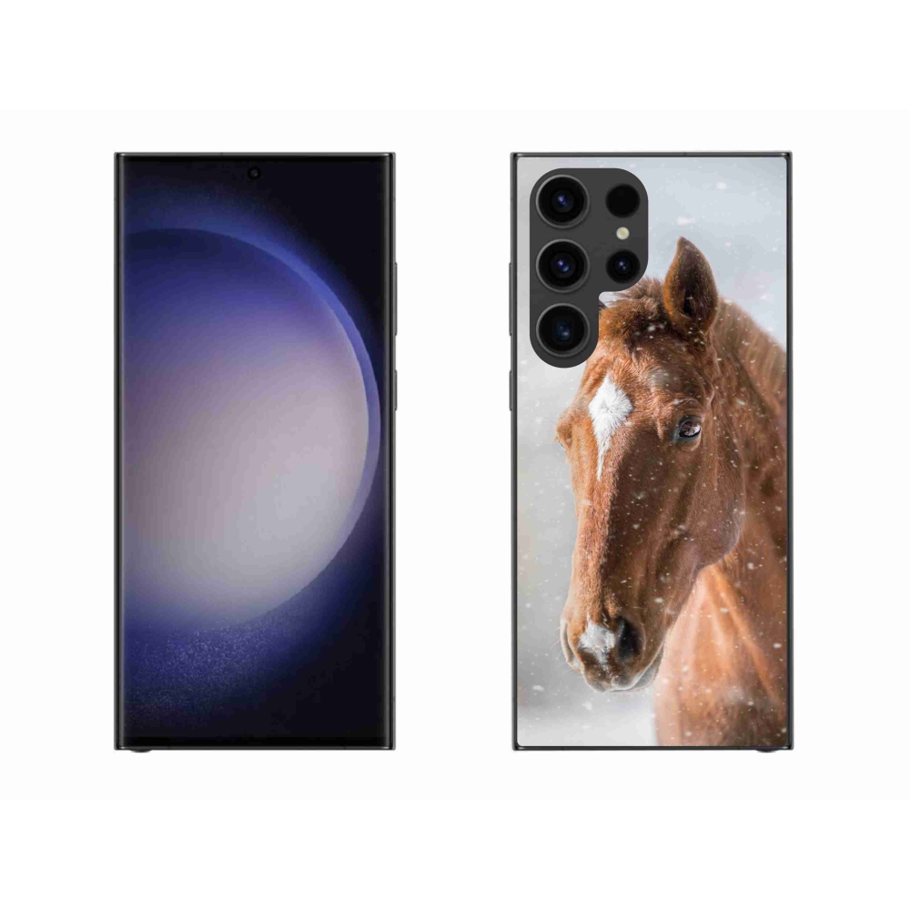 Gelový kryt mmCase na Samsung Galaxy S23 Ultra 5G - hnědý kůň 2