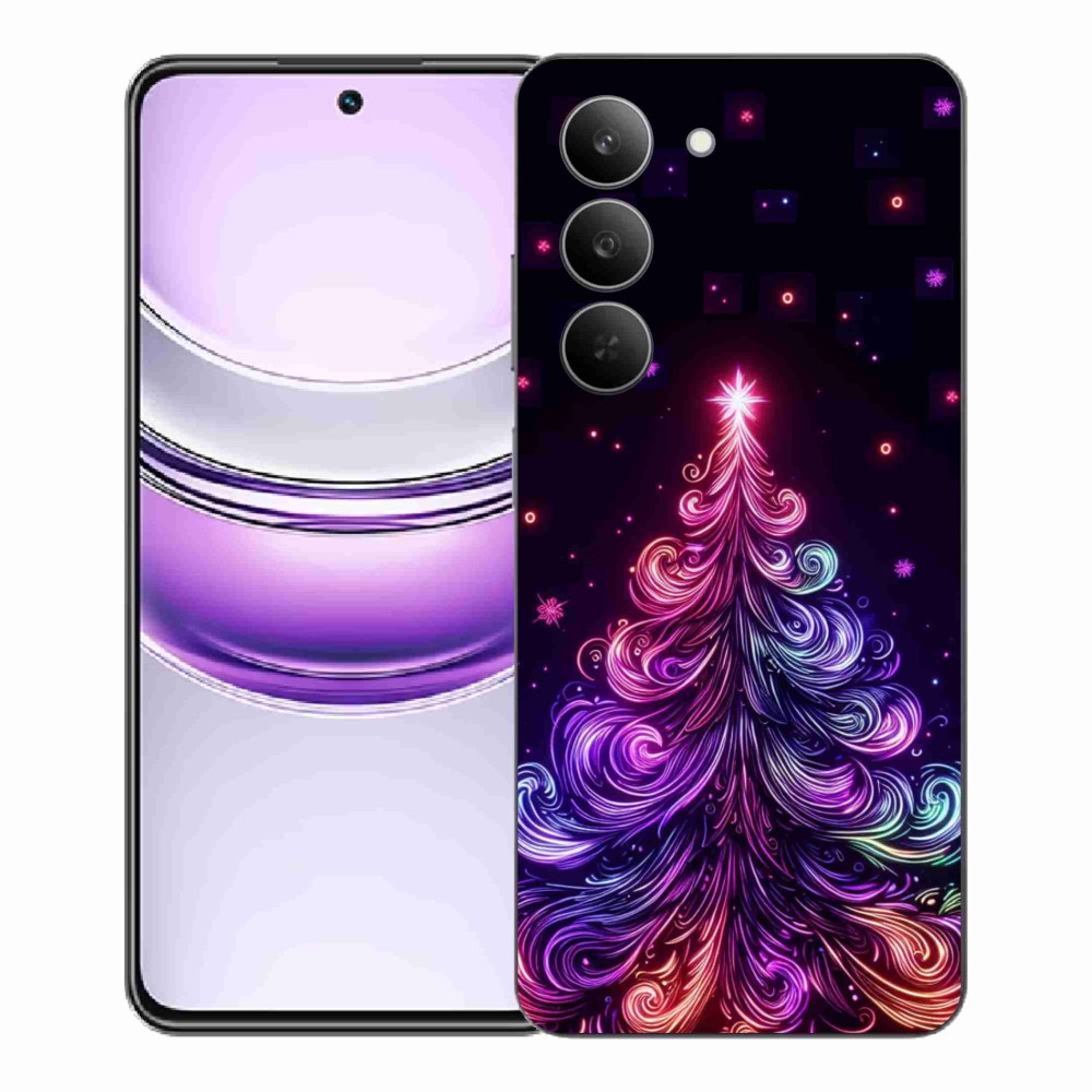 Gelový kryt mmCase na Realme 14x 5G - neonový vánoční stromek 1