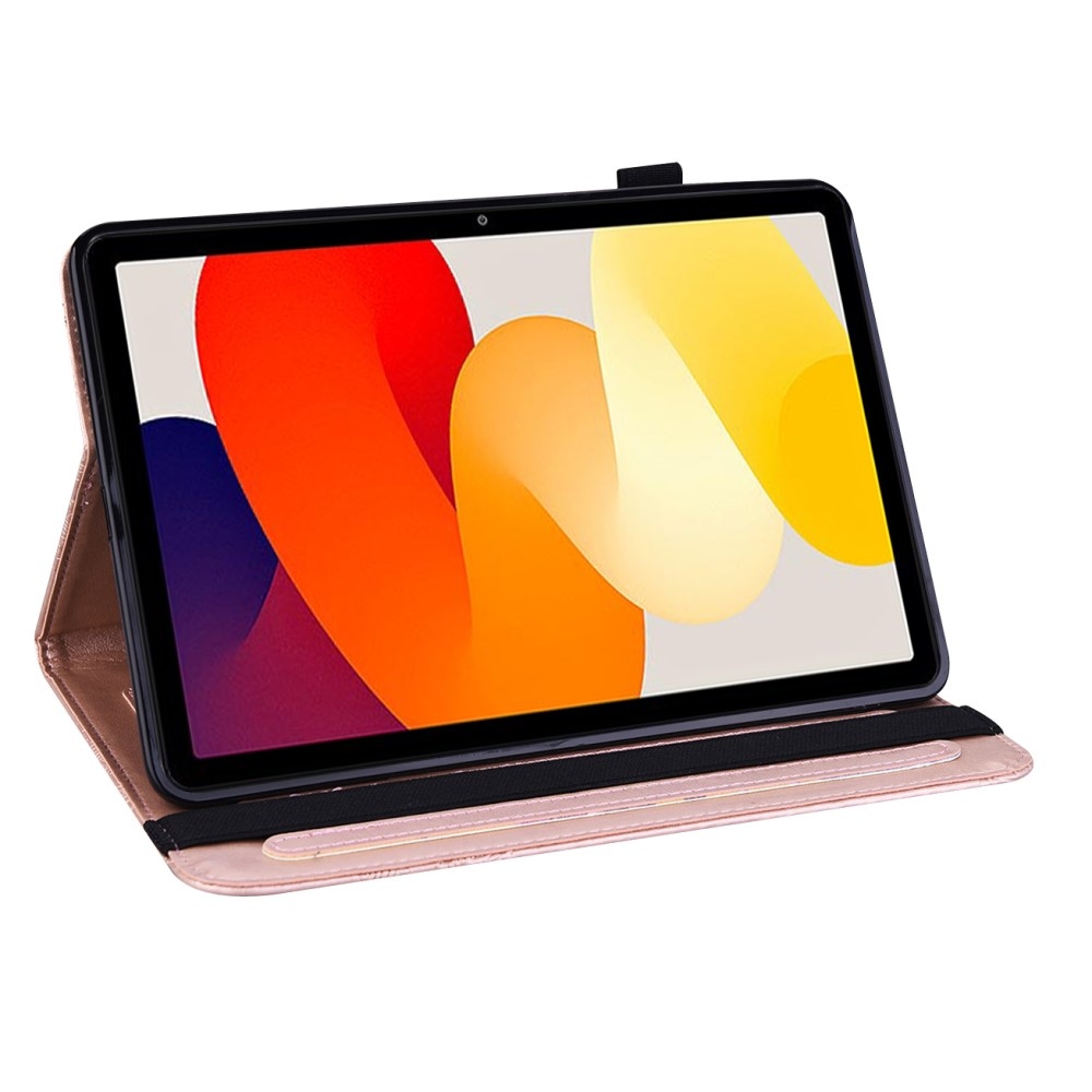 Flower zavírací pouzdro na Xiaomi Redmi Pad SE - růžovozlaté