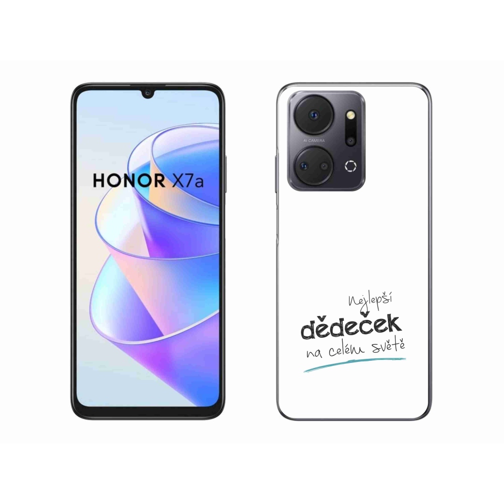 Gelový kryt mmCase na Honor X7a - nejlepší dědeček 3 bílé pozadí