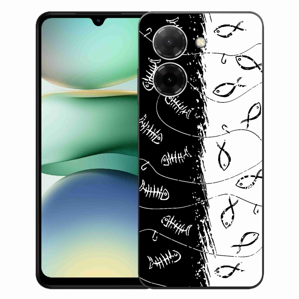 Gelový kryt mmCase na Xiaomi Redmi A5 (171.7x77.8x8.3mm) - kostry a rybky