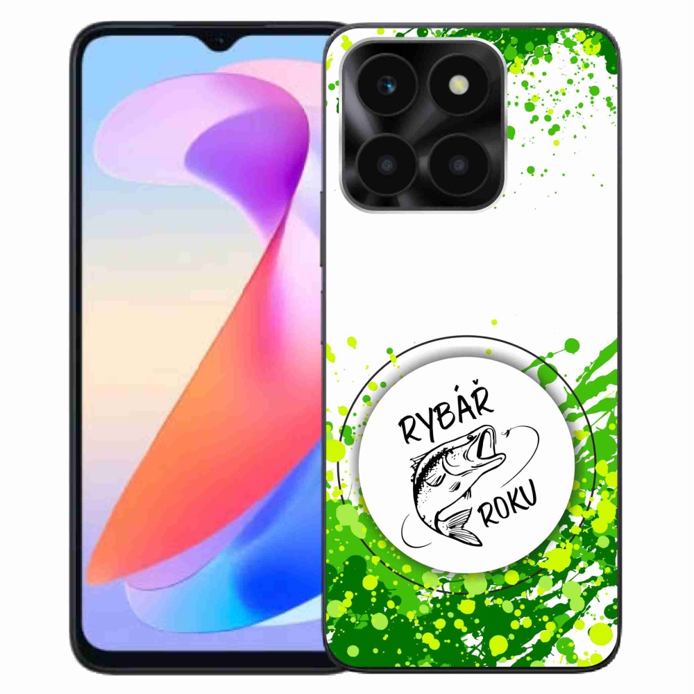 Gelový kryt mmCase na Honor X6a - rybář roku bílé pozadí