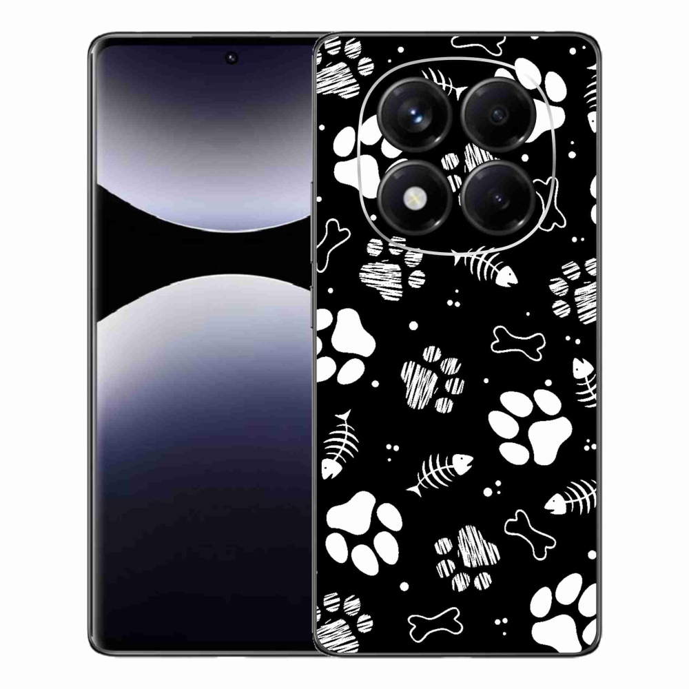 Gelový kryt mmCase na Xiaomi Redmi Note 14 Pro - psí tlapky