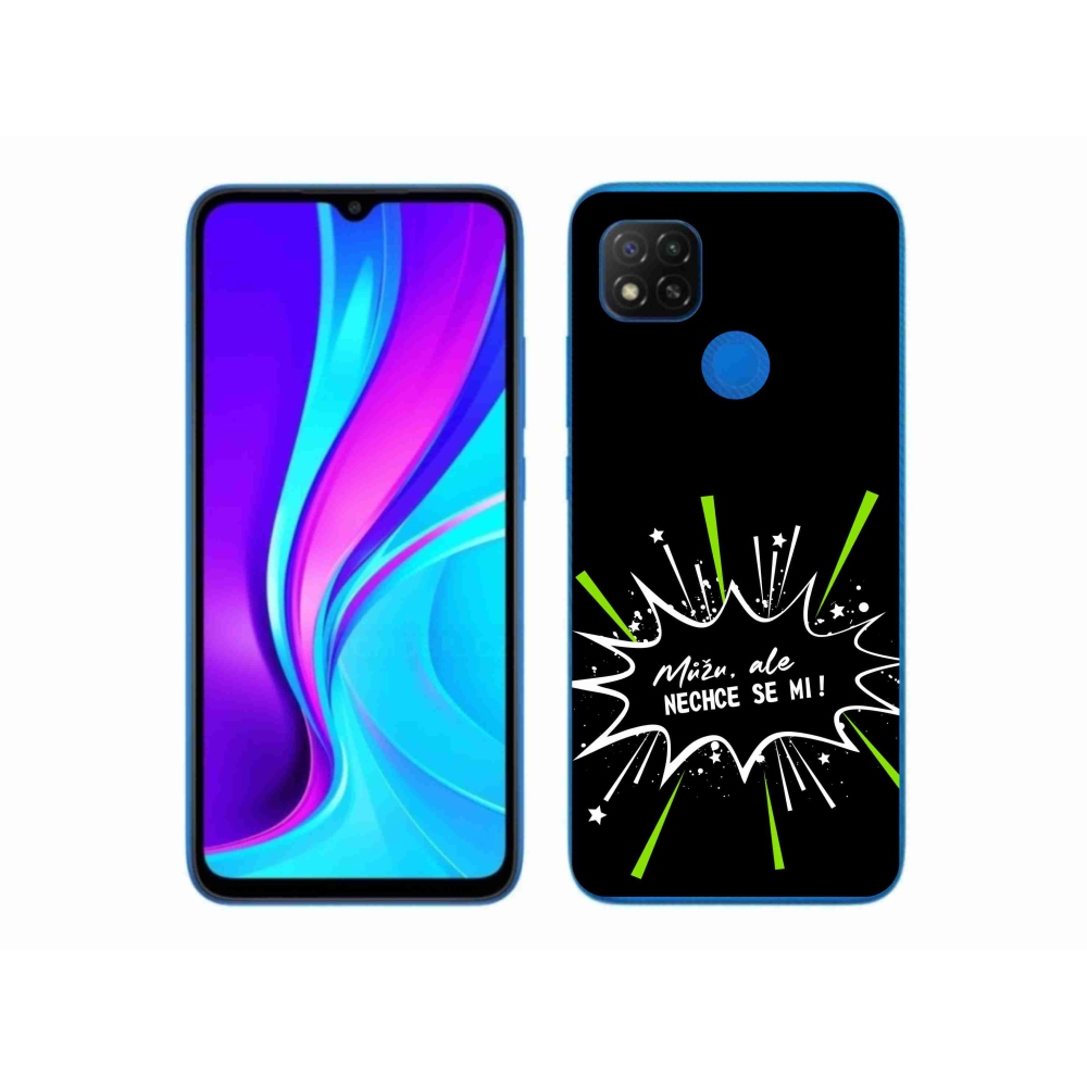 Gelový kryt mmCase na Xiaomi Redmi 9C - vtipný text 11 černé pozadí
