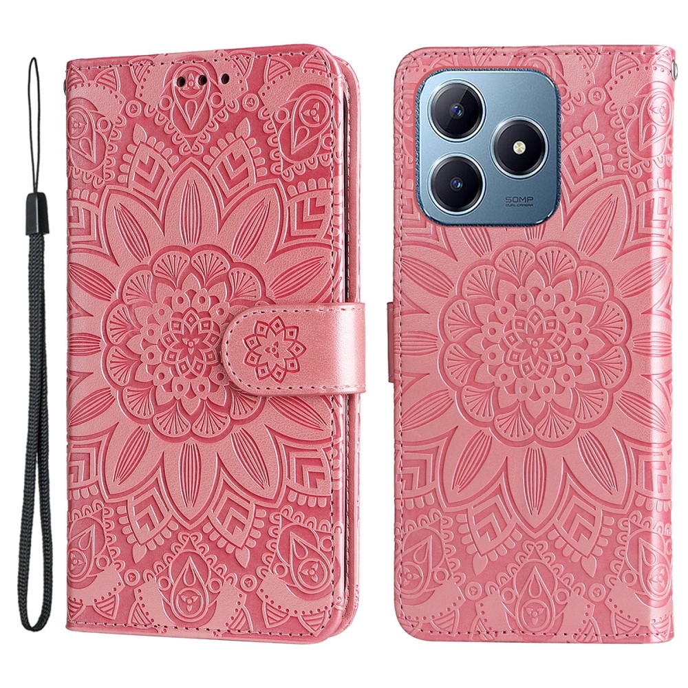 Sunflower knížkové pouzdro na Realme Note 60 - růžové