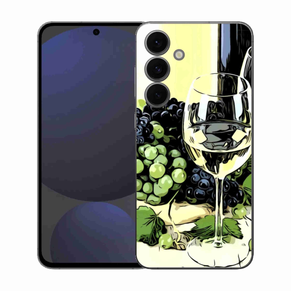 Gelový kryt mmCase na Samsung Galaxy S25 FE - sklenka vína