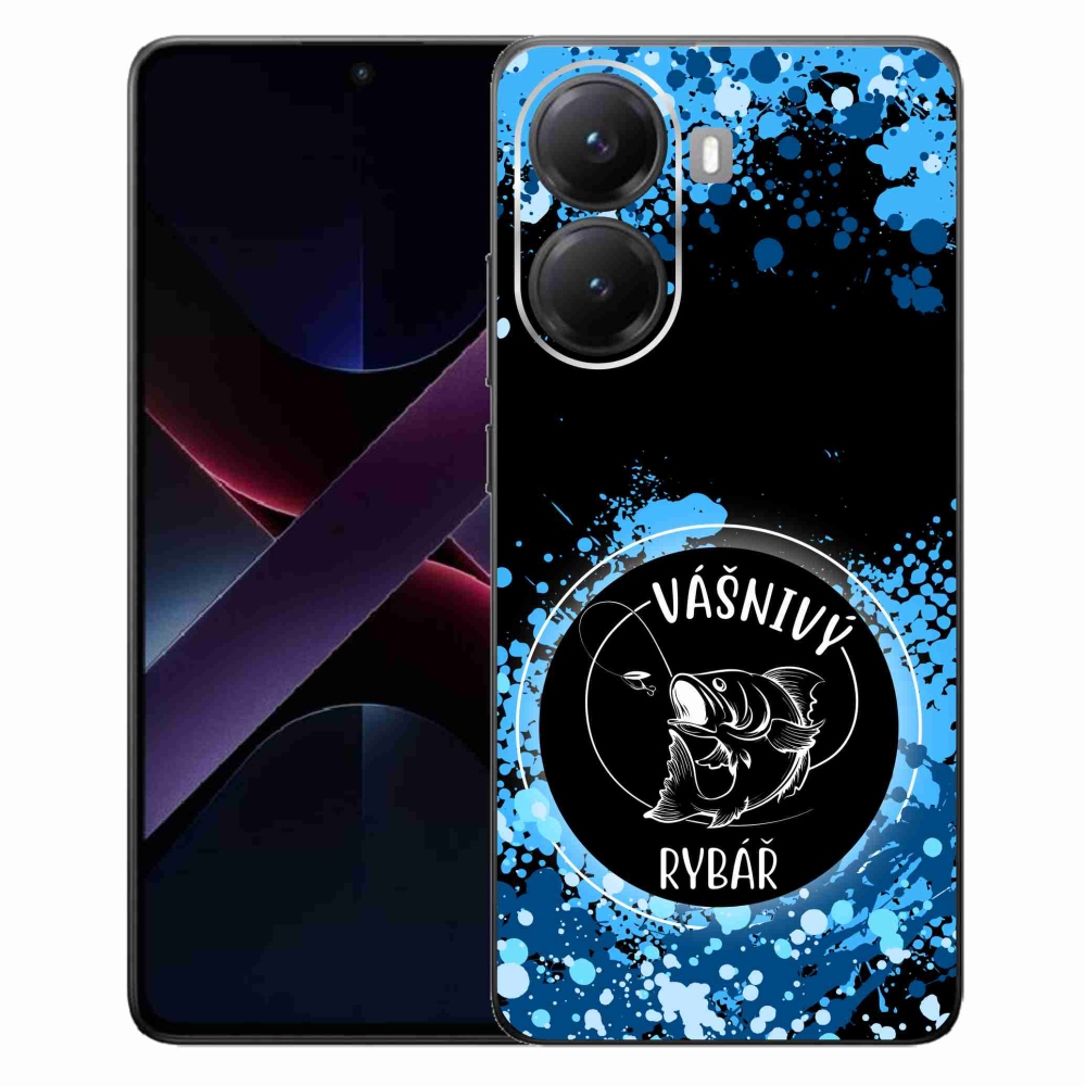 Gelový kryt mmCase na Xiaomi Poco X7 Pro 5G - vášnivý rybář černé pozadí