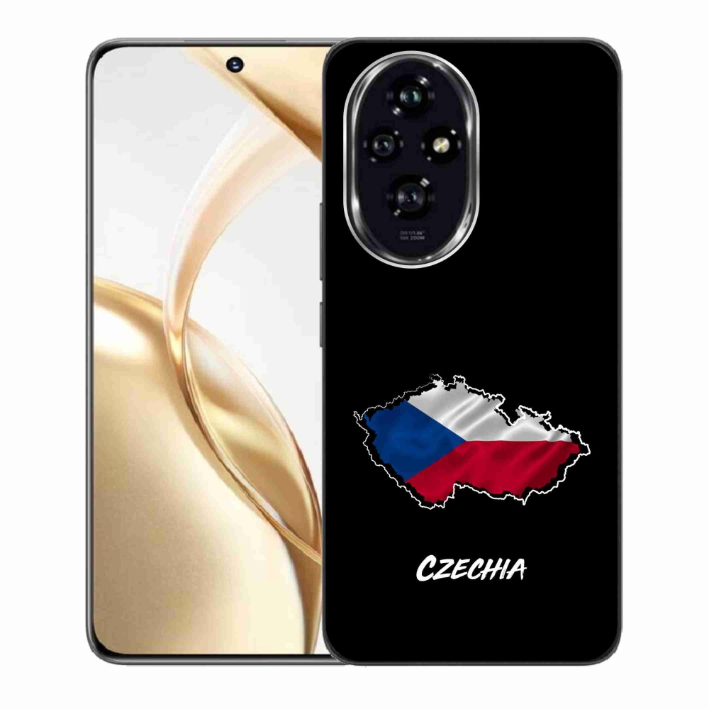 Gelový kryt mmCase na Honor 200 5G - Czechia černé pozadí
