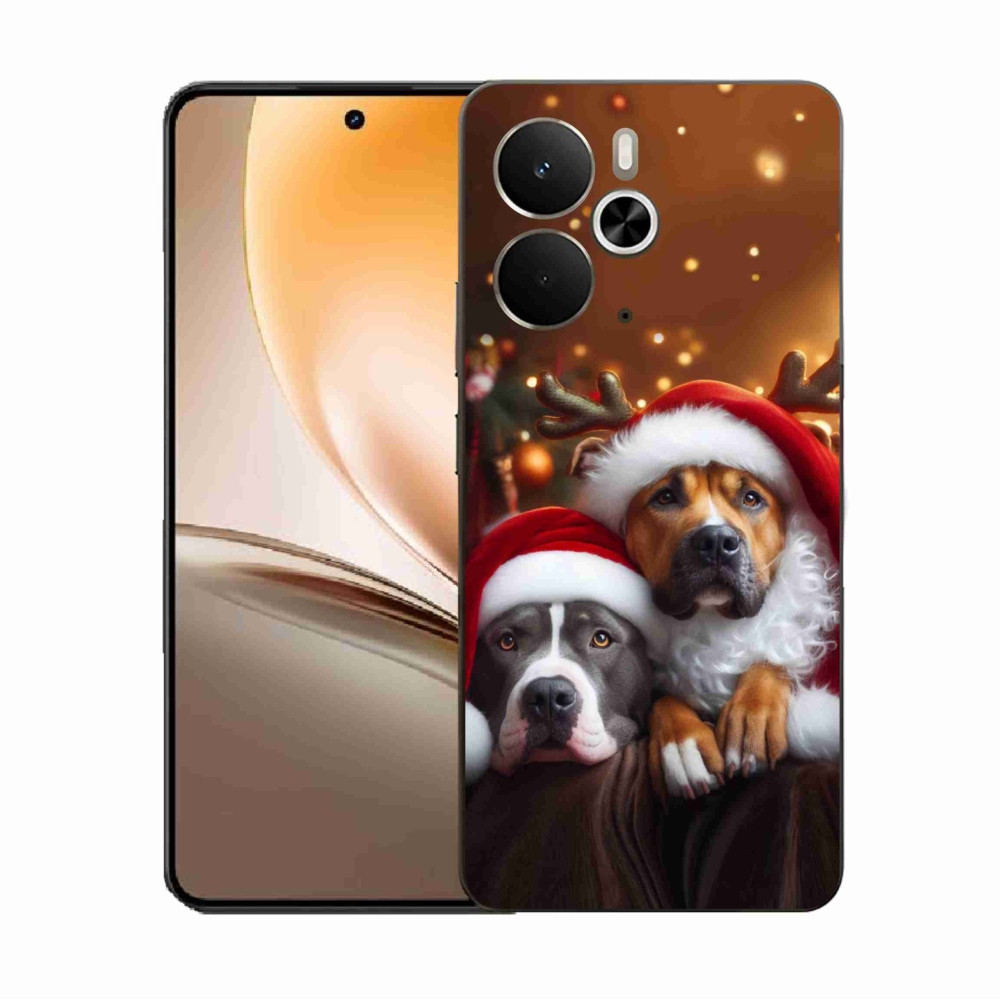 Gelový kryt mmCase na Realme 14 5G - vánoční psi