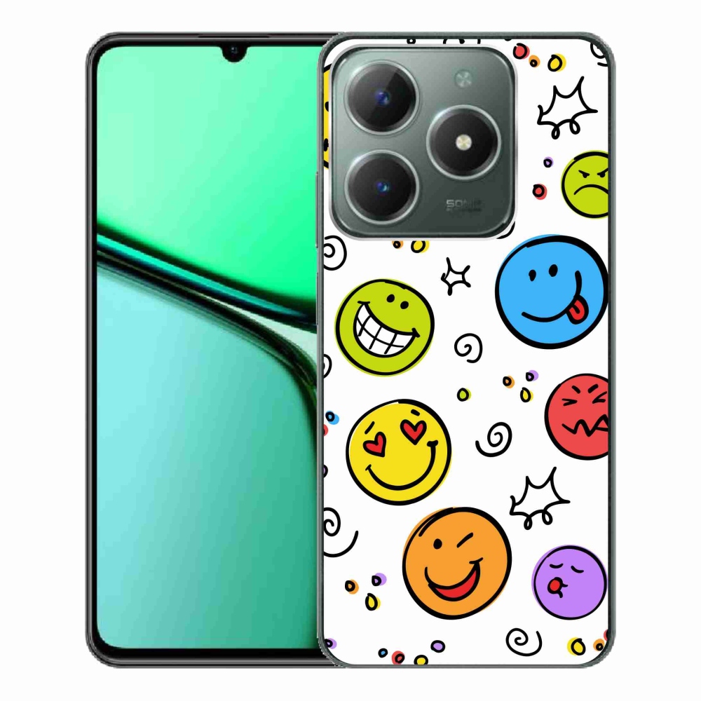 Gelový kryt mmCase na Realme C61 - smajlíci