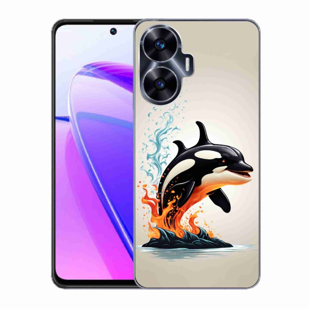 Gelový kryt mmCase na Realme C55 - kosatka