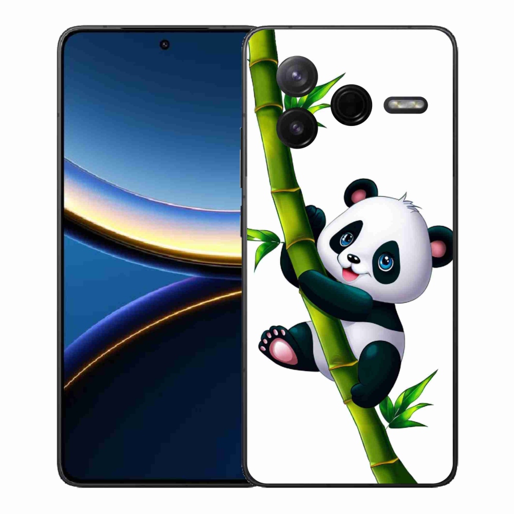 Gelový kryt mmCase na Xiaomi Poco F7 Pro - panda na bambusu