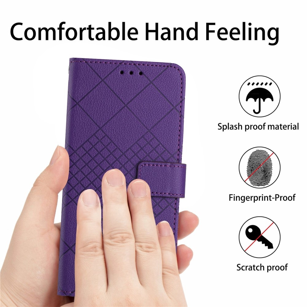 Texture knížkové pouzdro na mobil Realme C67 - tmavěfialové