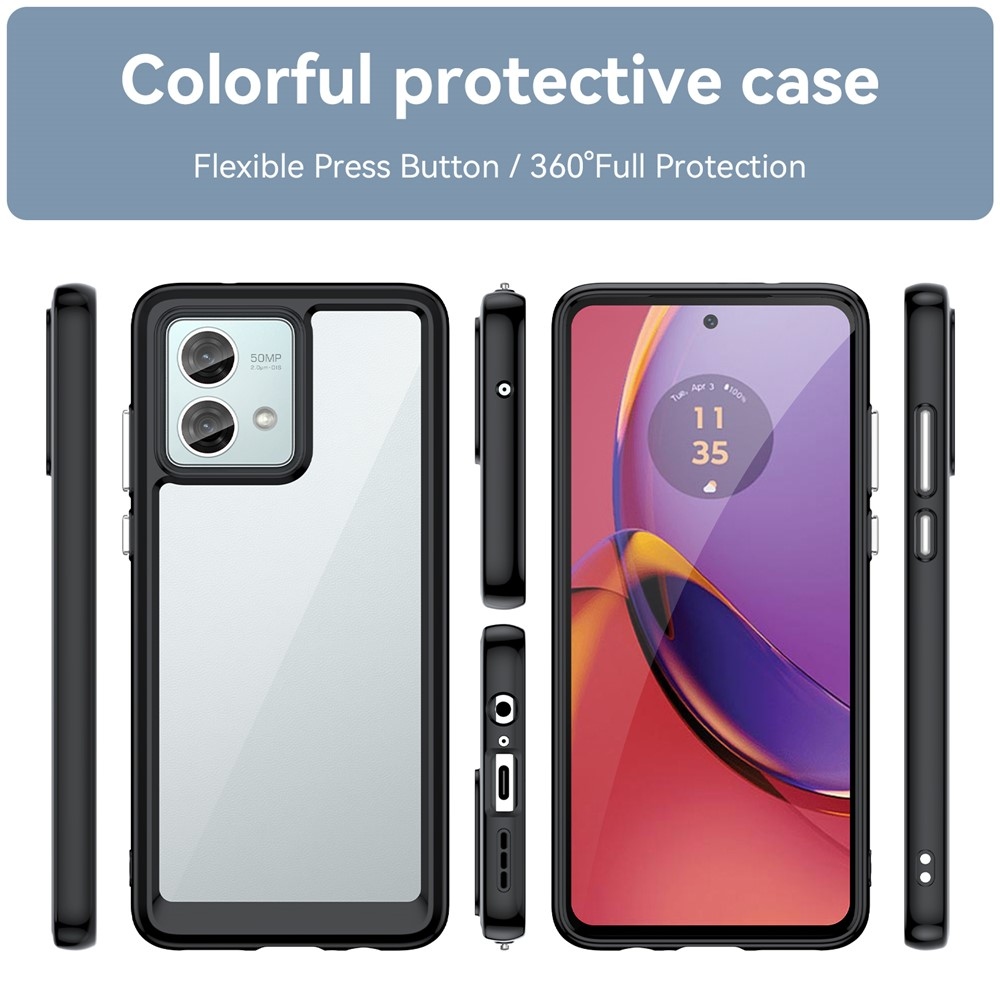 Gelový obal s pevnými zády na Motorola Moto G84 5G - černý