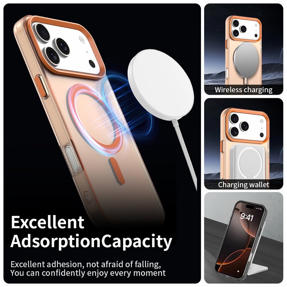 Candy gelový obal s MagSafe na iPhone 17 Pro Max - oranžový