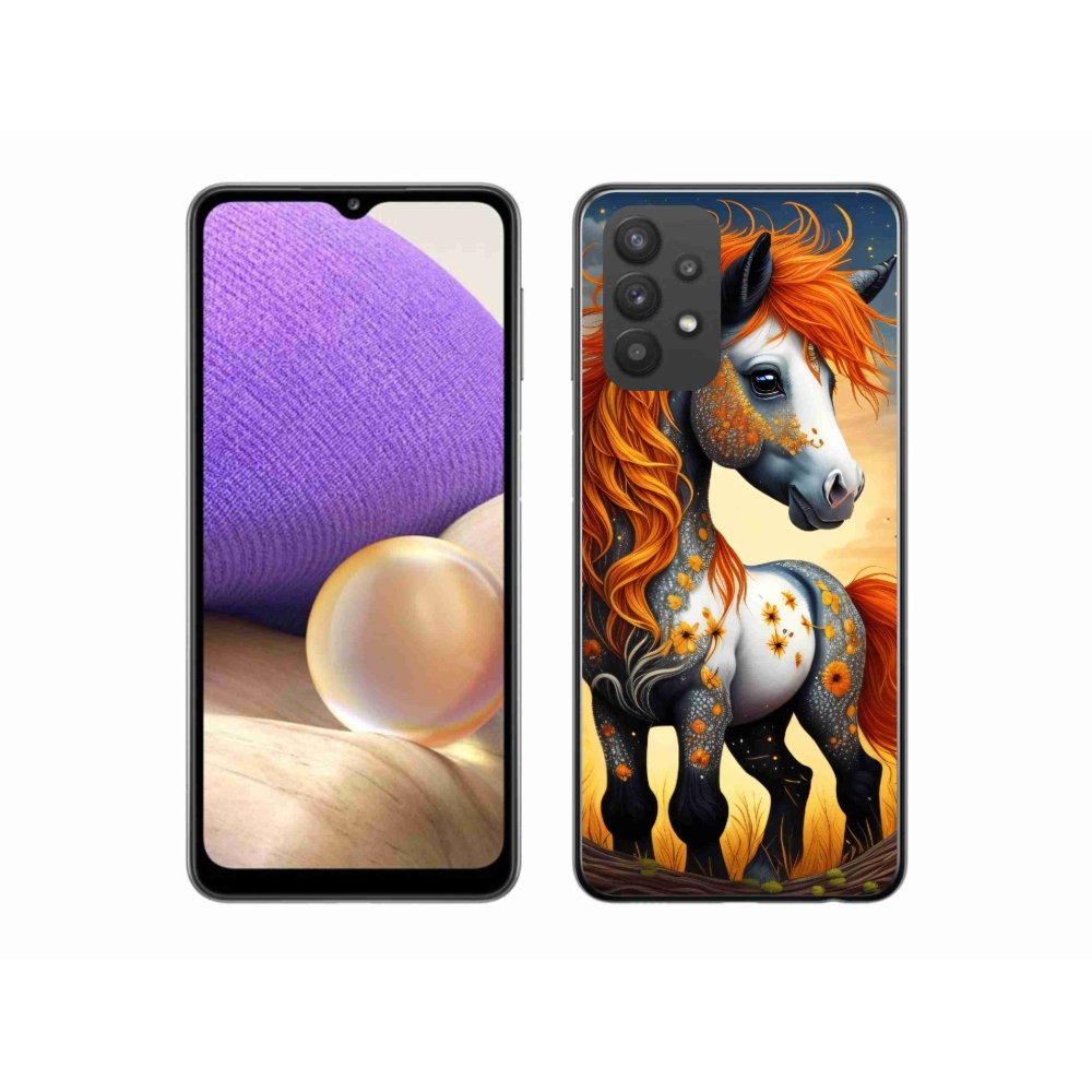 Gelový kryt mmCase na Samsung Galaxy A32 5G - barevný poník