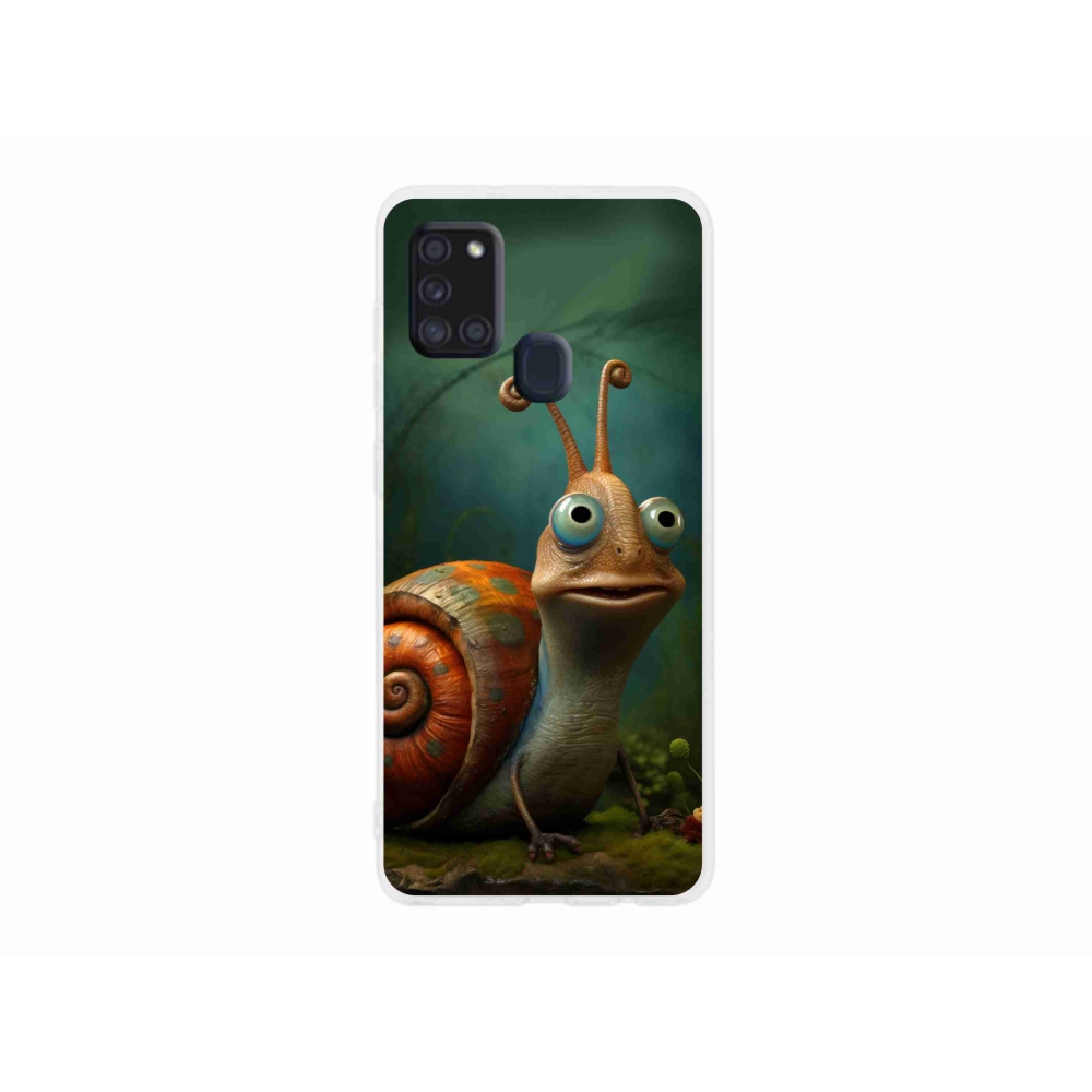 Gelový kryt mmCase na Samsung Galaxy A21s - šnek