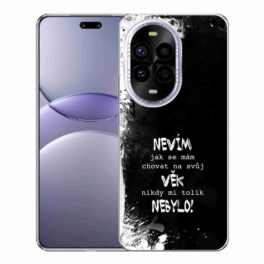 Gelový kryt mmCase na Huawei Nova 13 Pro 5G - vtipný text 14 černé pozadí