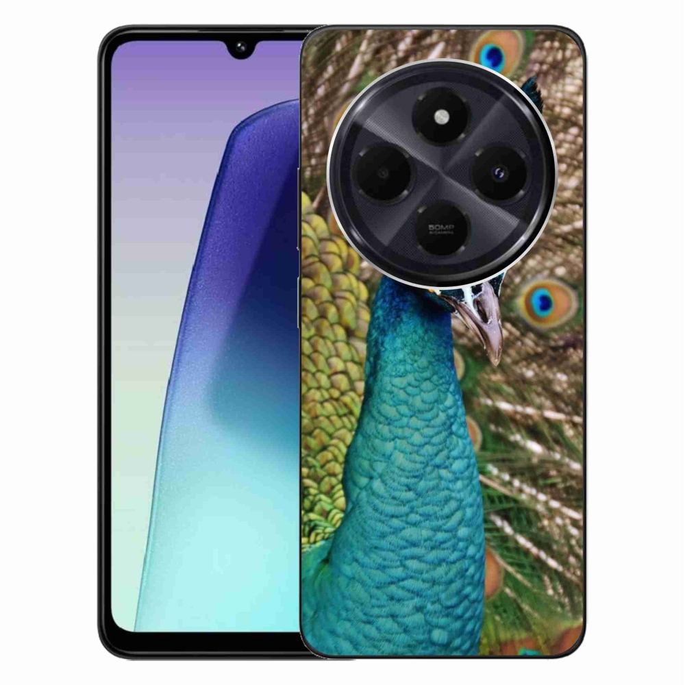 Gelový kryt mmCase na Xiaomi Redmi 14C/Poco C75 - páv