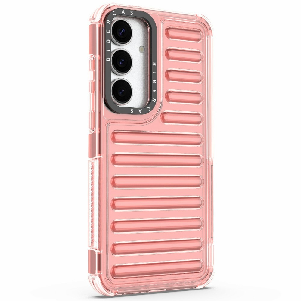 Stripe odolný kryt na Samsung Galaxy S25+ - tmavěrůžový