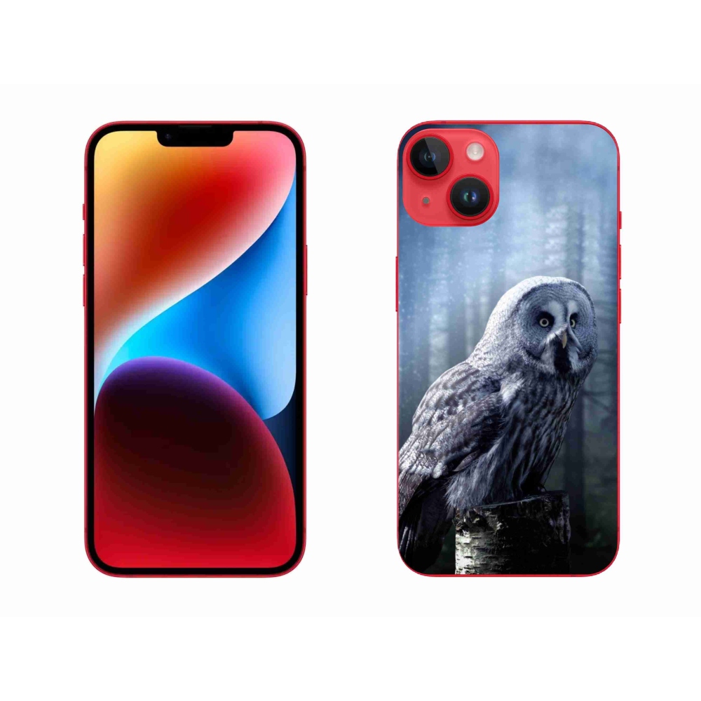 Gelový kryt mmCase na iPhone 14 Plus - sova