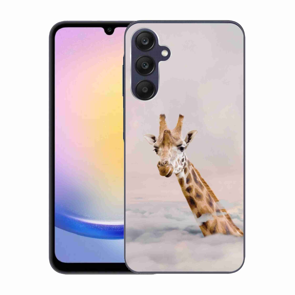 Gelový kryt mmCase na Samsung Galaxy A25 5G - žirafa v oblacích