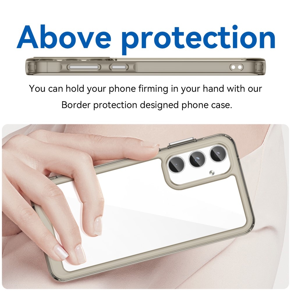 Gelový obal s pevnými zády na Samsung Galaxy A55 5G - šedý