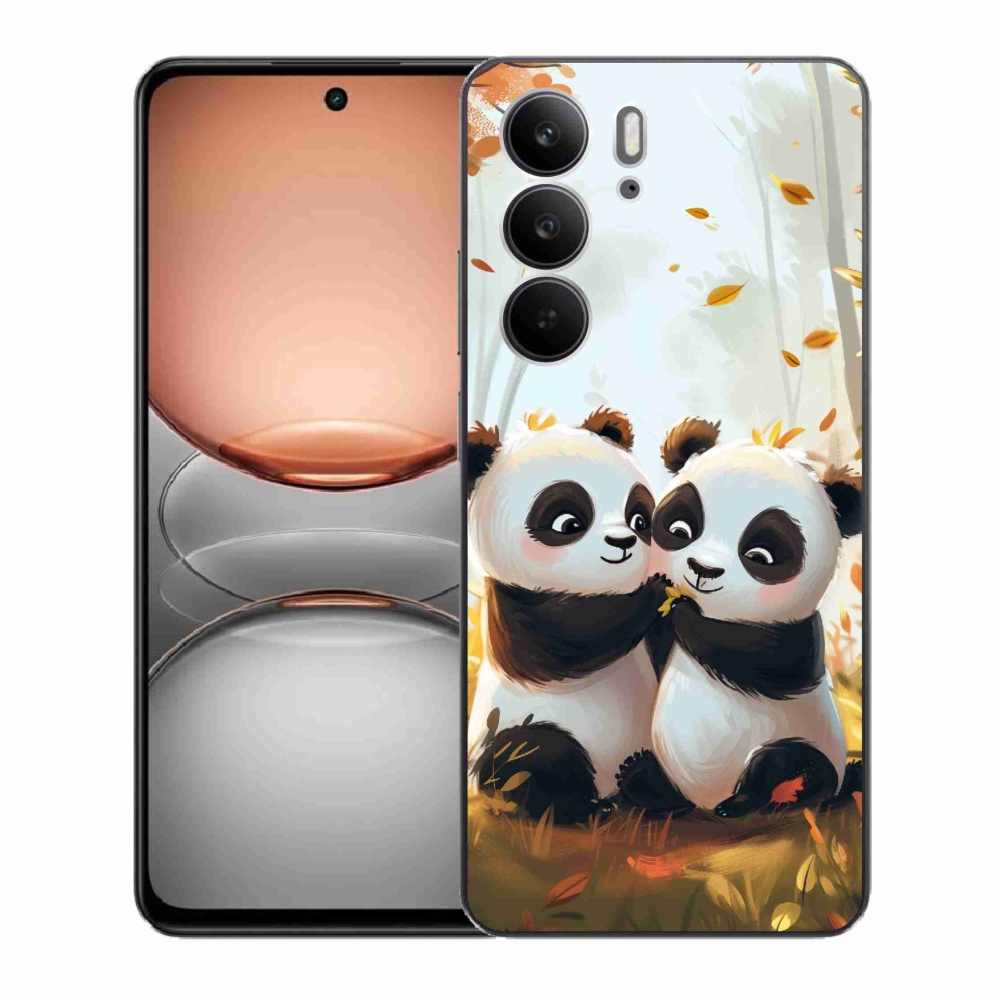 Gelový kryt mmCase na Realme C75 - pandy