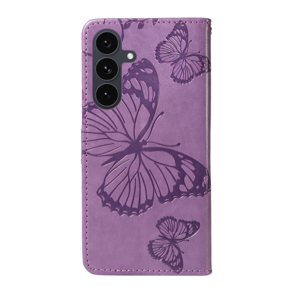 Big Butterfly knížkové pouzdro na Samsung Galaxy S25 FE - fialové