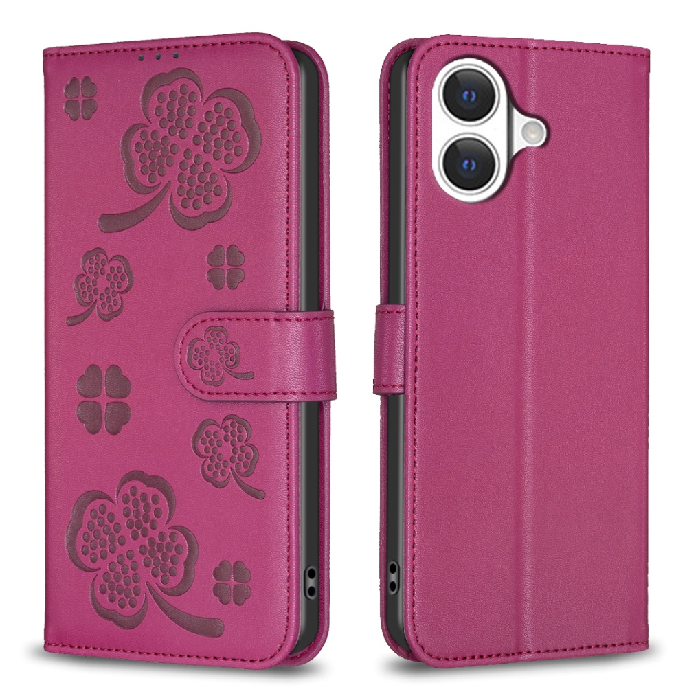 Clover knížkové pouzdro na iPhone 17 - rose