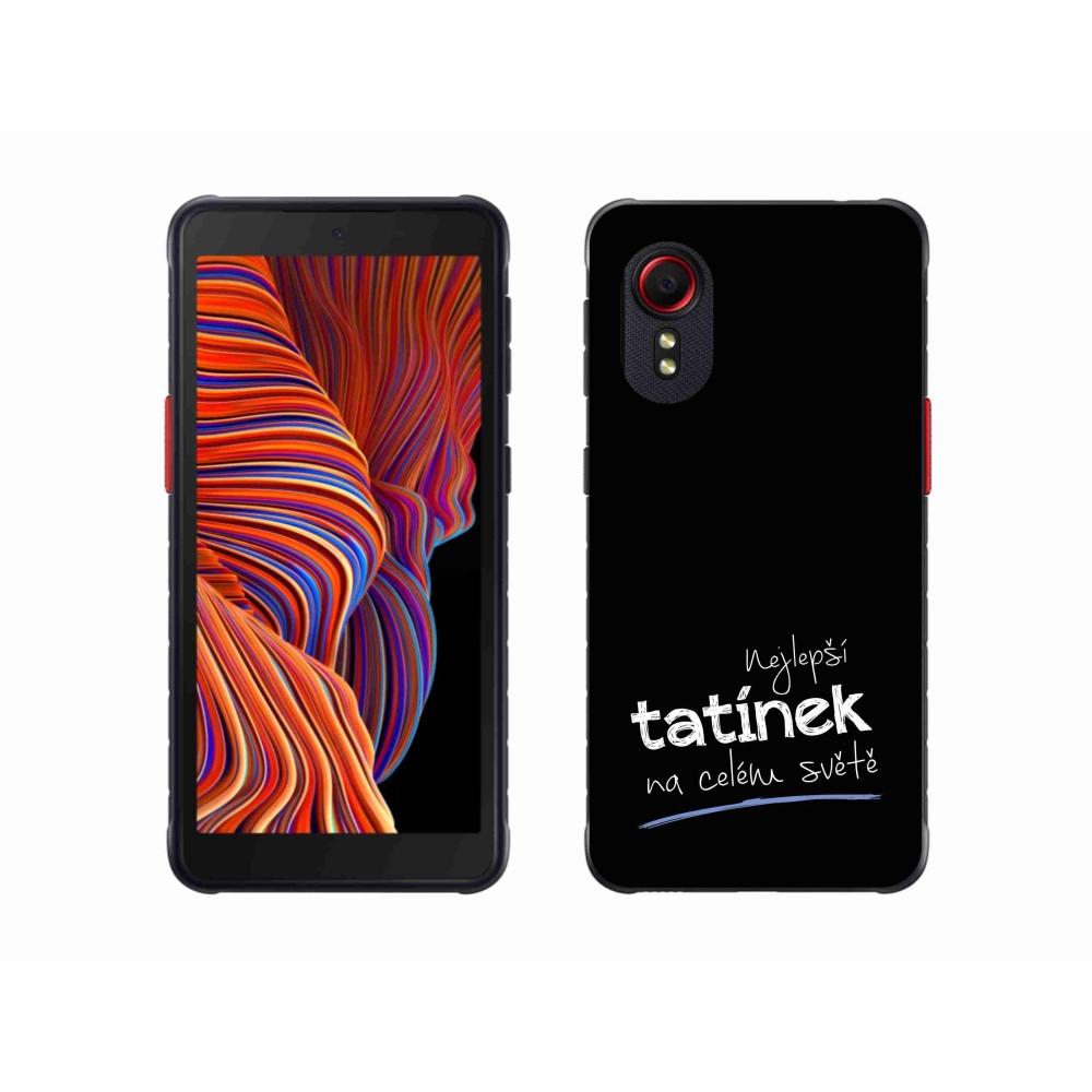 Gelový kryt mmCase na Samsung Galaxy Xcover 5 - nejlepší tatínek 4 černé pozadí