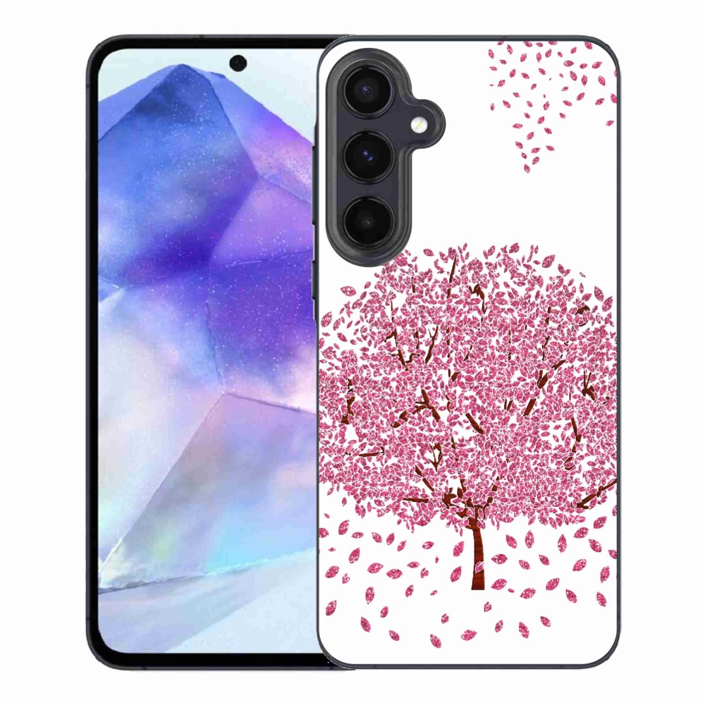 Gelový kryt mmCase na Samsung Galaxy A55 5G - kreslený strom s listy
