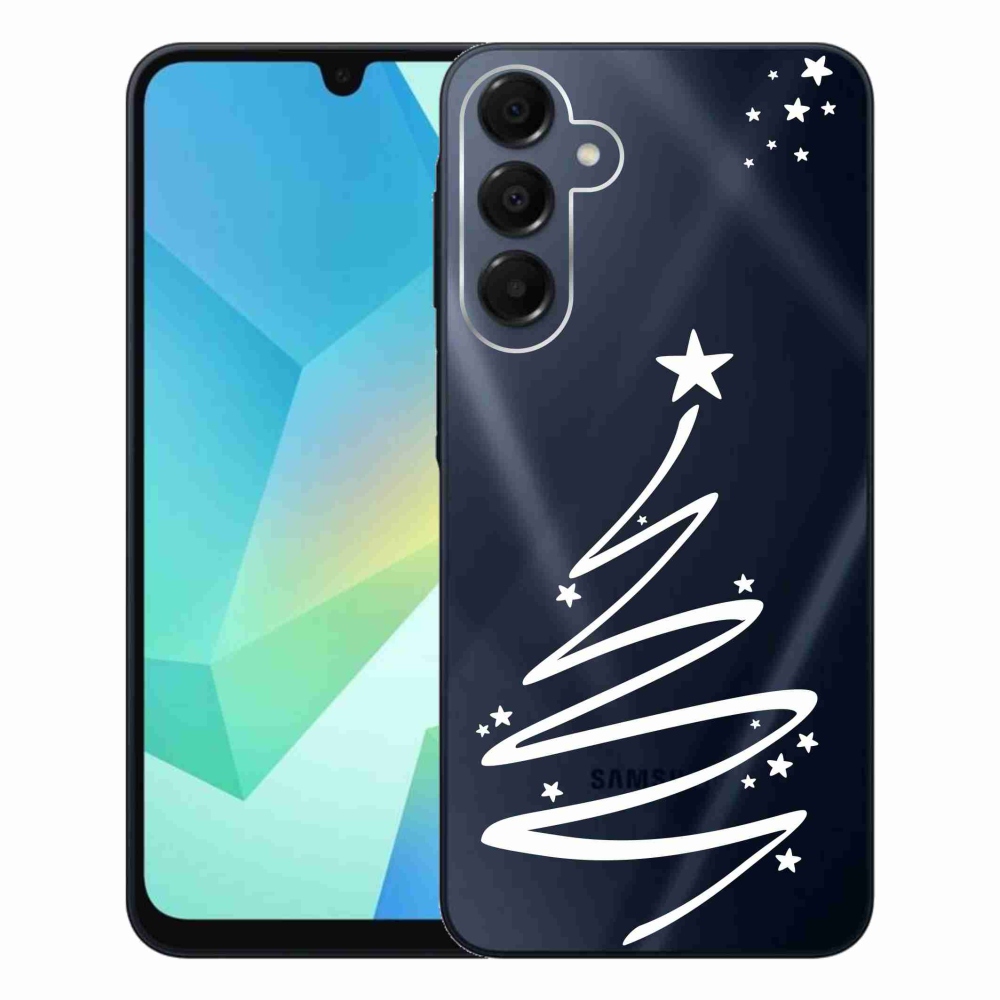 Gelový kryt mmCase na Samsung Galaxy A16 4G/5G - bílý stromeček na průhledném pozadí