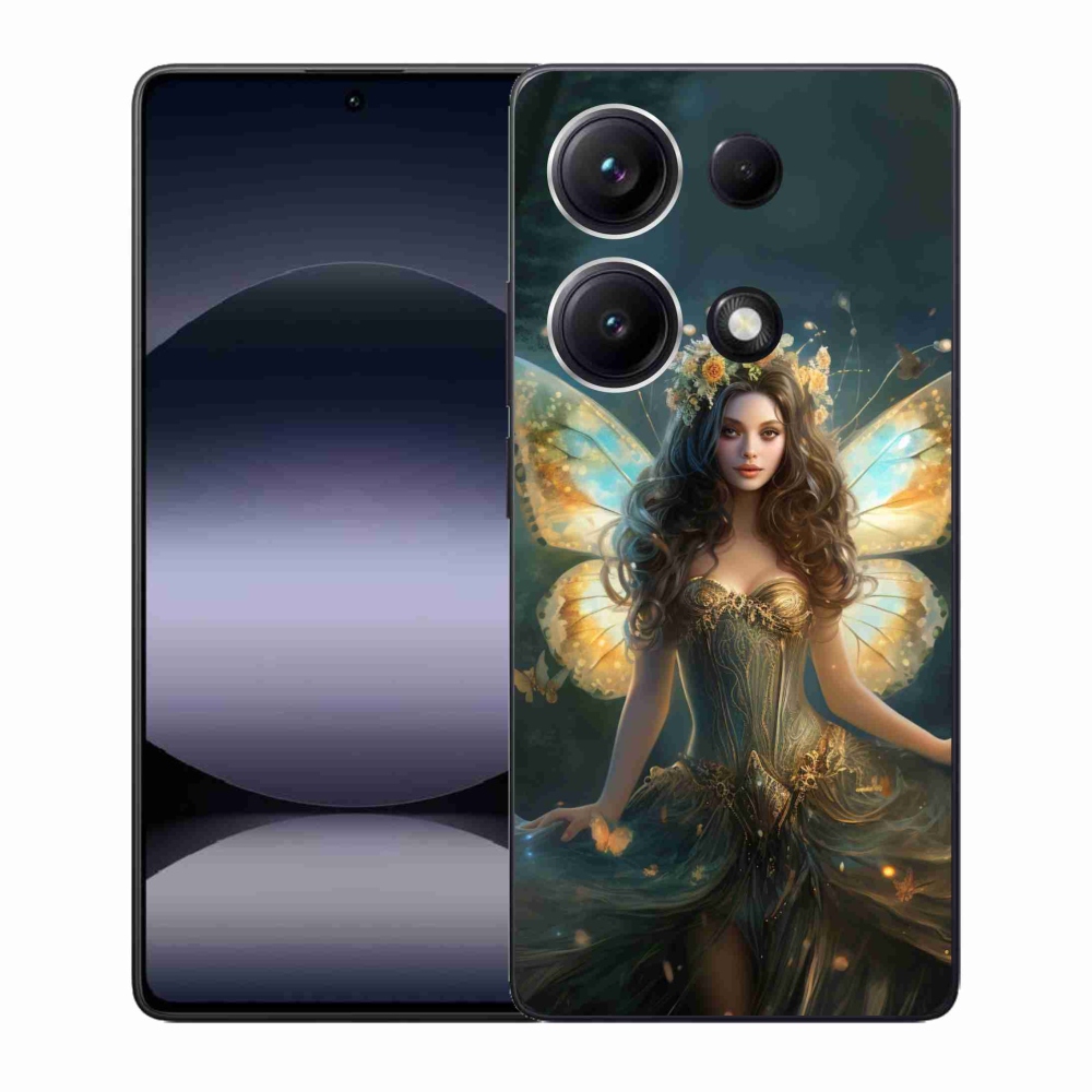 Gelový kryt mmCase na Xiaomi Redmi Note 14S - motýlí žena