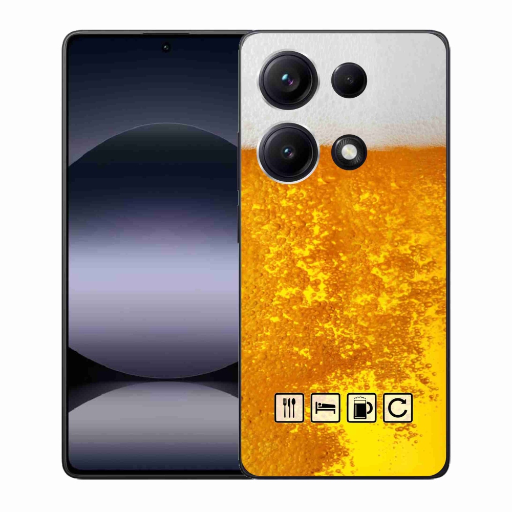 Gelový kryt mmCase na Xiaomi Redmi Note 14S - pivní motiv 3