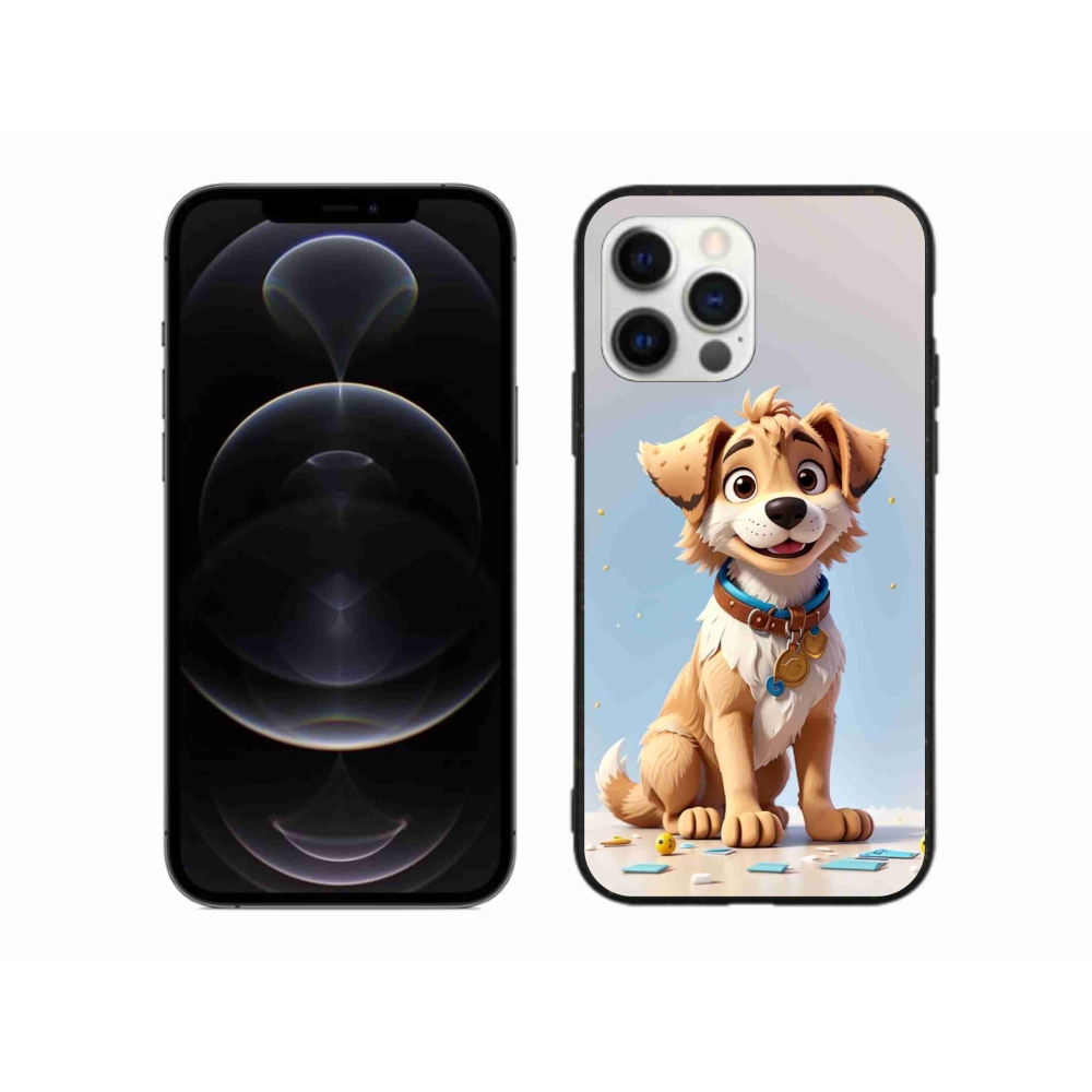 Gelový kryt mmCase na iPhone 12 Pro Max - kreslené štěně