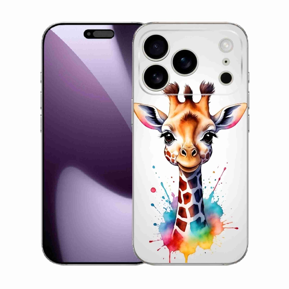 Gelový kryt mmCase na iPhone 17 Pro - žirafa 1