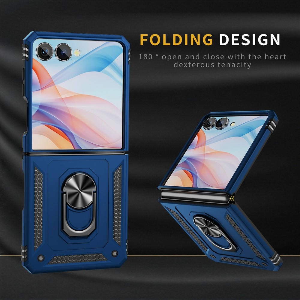 Ring odolný kryt na Samsung Galaxy Z Flip7 5G - modrý