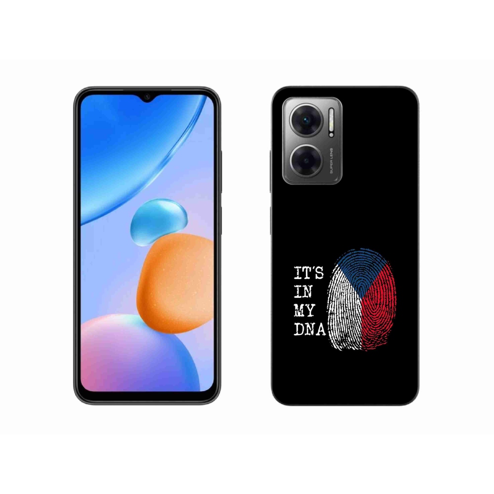Gelový kryt mmCase na Xiaomi Redmi 10 5G - vlajka otisk prstu černé pozadí