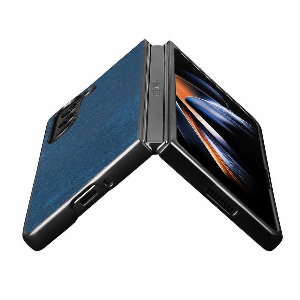 Vintage plastové pouzdro na Samsung Galaxy Z Fold5 5G - modré