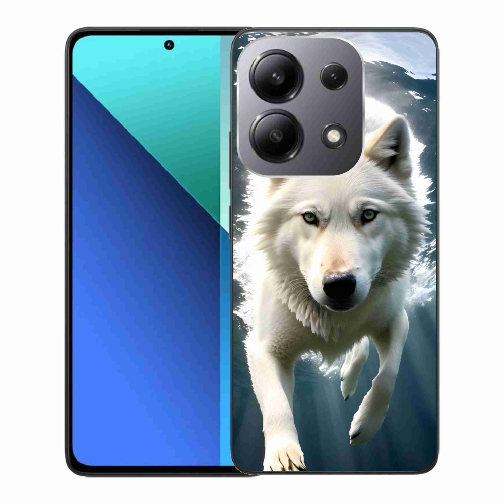 Gelový kryt mmCase na Xiaomi Redmi Note 13 - bílý vlk
